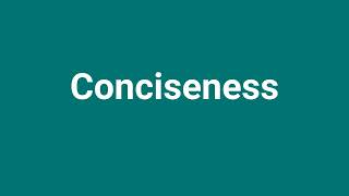 'Conciseness' Meaning and Pronunciation