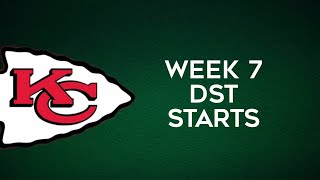 Defense/DST Starts Week 7 Fantasy Football