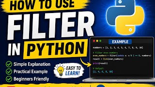 How to use filter function in python