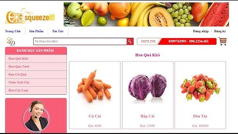 Demo hướng dẫn code website bán hoa quả