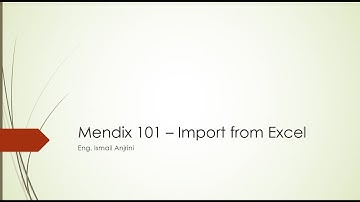 019 - Mendix Platform - Import from Excel