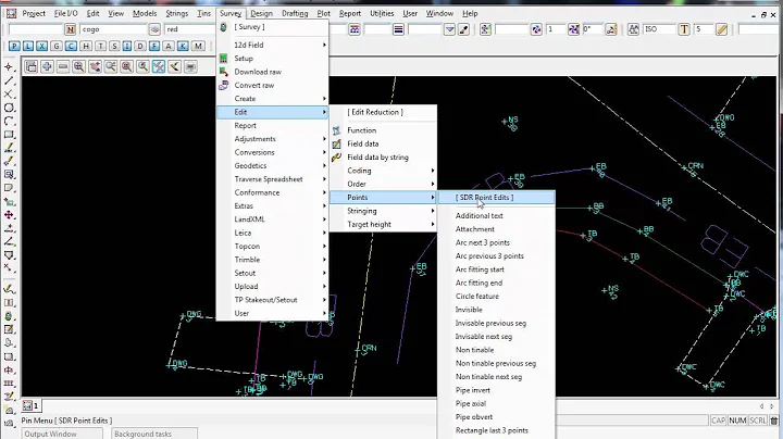 12d Model Survey - 10.0 Applying Survey File Edits  - Adding Arcs