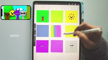 colour mixing for sprunki characters in procreate #sprunki #colourmixing