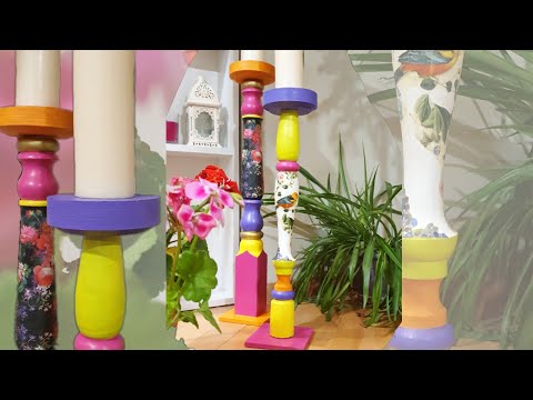 როგორ დავამზადოთ ხის რიკულისგან შანდალი -ჯანინის სახელოსნო