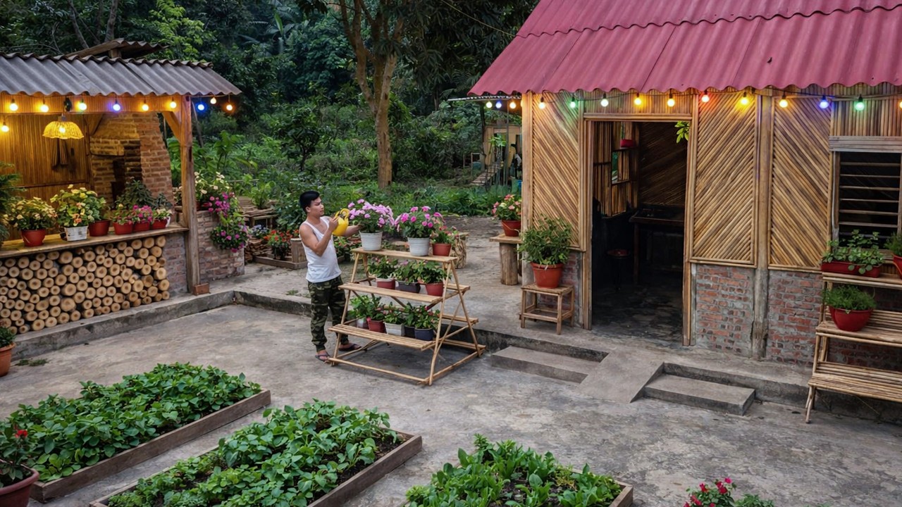 TIME LAPSE: 30 day kind CEO leaves the city, renovated abandoned house, build a farm & lives nature