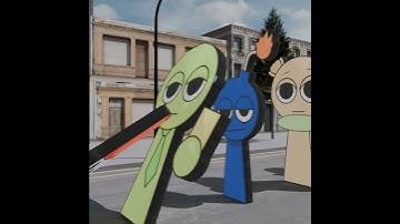 Domino effect sprunkey #domino #animation #satisfying #blender #sprunki #3danimation #sprunkey