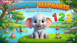 Six Stomping Elephants 🐘 | Fun Counting Song for Kids | Kids Nursery Rhyme | Toonimals