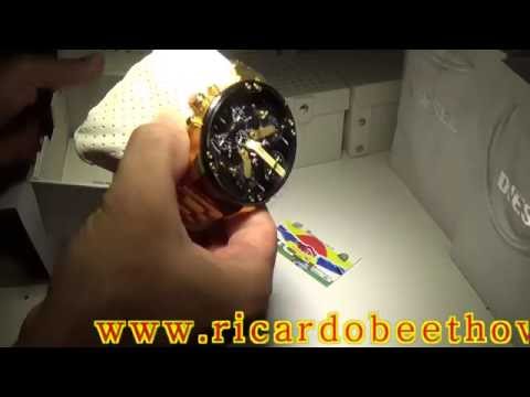 Diesel dz7333 Mr: Daddy 2.0 Dz7333 ( ORIGINAL ) -Dourado 57 Mm completo Original . assista em HD