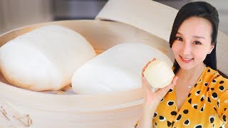 Chinese Steamed Milk Bun, Mantou Recipe, CiCi Li - Asian Home Cooking Recipes