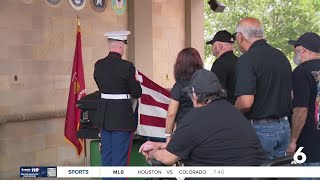 Community gathers to honor Marine Corps veteran with no family at funeral