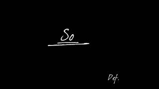 DEF SOUL - COME BACK TO ME