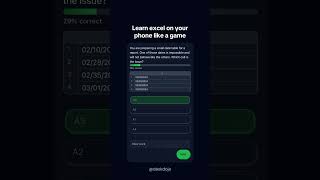 Learn excel on your phone like a game #career #business #excel #learnexcel #excelformulas