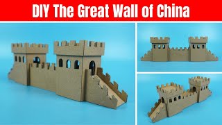 How to Make The Great Wall of China | DIY Great Wall of China Model from Cardboard