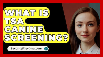 What Is TSA Canine Screening? - SecurityFirstCorp.com