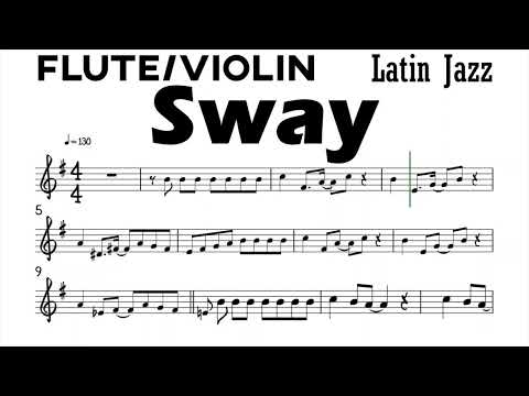 Sway Latin Jazz Flute Violin Sheet Music Backing Track Play Along Partitura