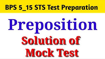 Preposition Test in English | English preposition quiz with answers