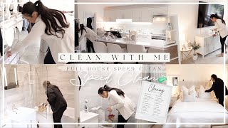 CLEAN WITH ME | FULL HOUSE SPEED CLEAN | CLEANING MOTIVATION!
