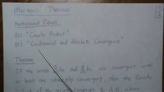 Mertens' Theorem - Product of 2 Infinite Series
