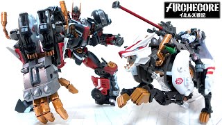 【オオカミが巨大な腕に剛腕合体！】ARCHECOREイミルズ戦記「ARC-06 ウルフジェリ＆ハルフダン」オオカミと車と腕に変形するトリプルチェンジャー【中国おもちゃ】