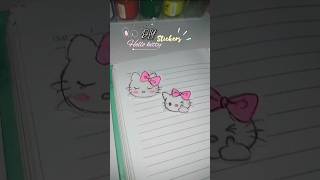 DIY hello kitty stickers ✨🐱 #yt #shorts #stickers