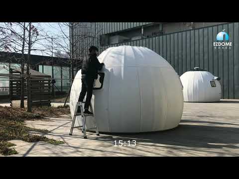 이지돔하우스 조립설치 시연 1분 영상 (30배속)