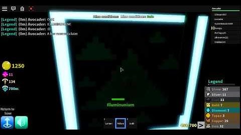 Roblox Azure Mines THE ILLUMINUNIUM ORE