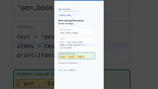 One String, Three Items! Python split() Explained