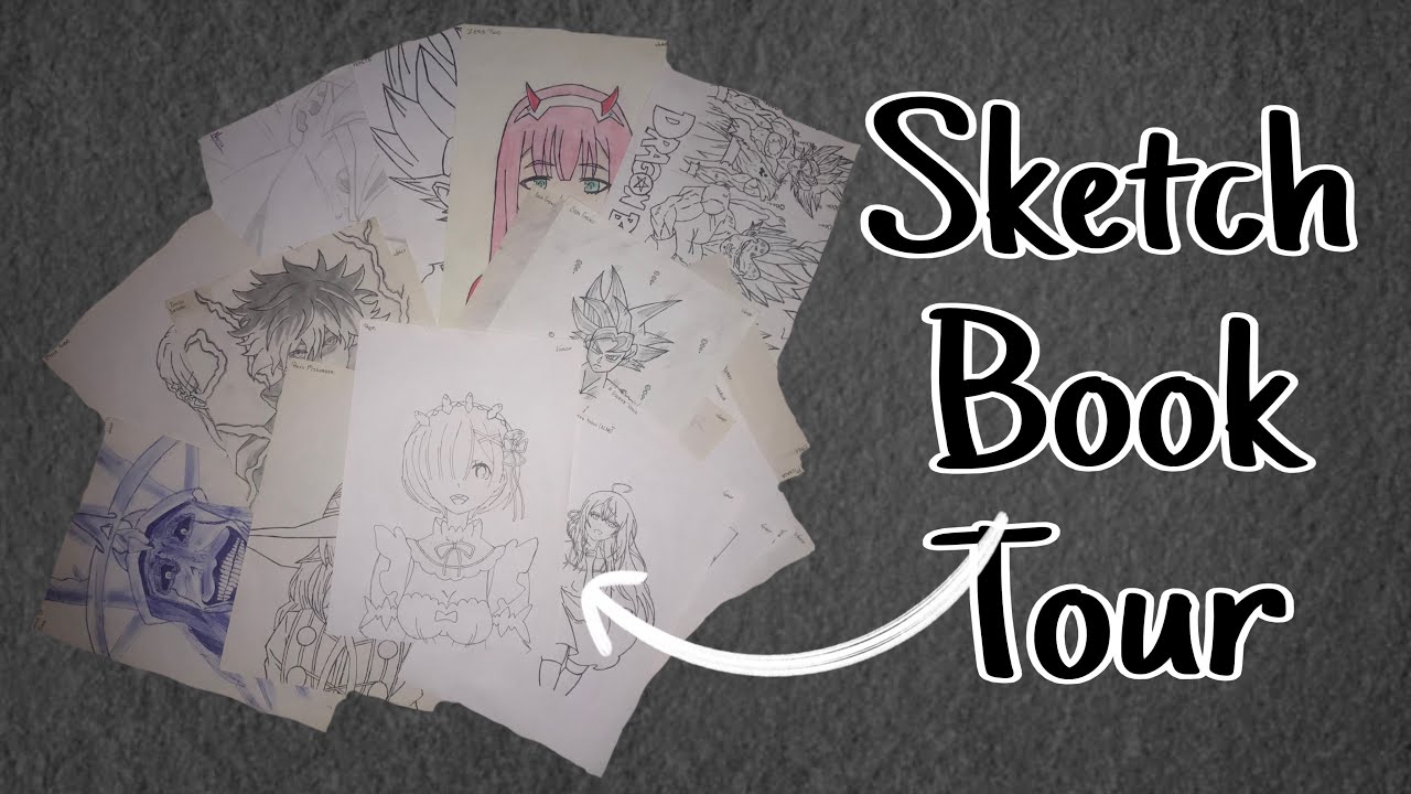 SKETCHBOOK TOUR Part 1 (Laugh at my Drawing 🥲) - YouTube
