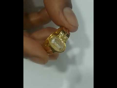 Buy Ceylonmine Yellow Pukhraj Stone Gold Plated Ring Online at Best Prices  in India - JioMart.
