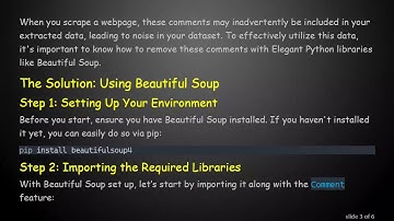 How to Remove HTML Comments Using Beautiful Soup