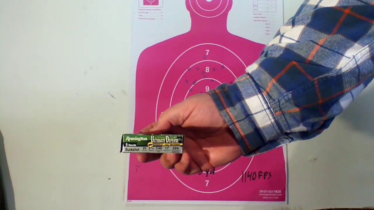 Remington Ultimate Defense 20 GA. Man. Recoil buck