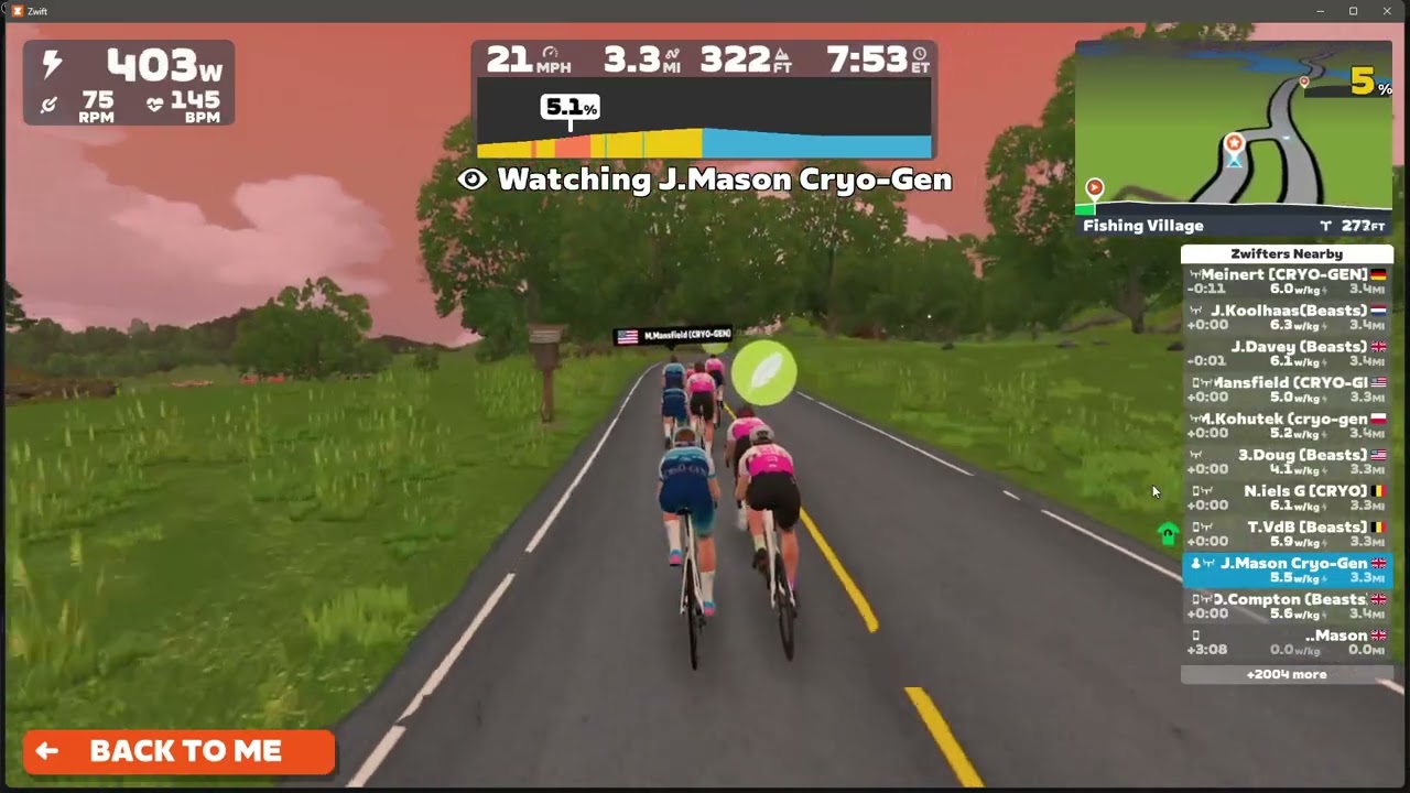 Ladder race - CRYO-GEN vs BEASTS - Zwift racing