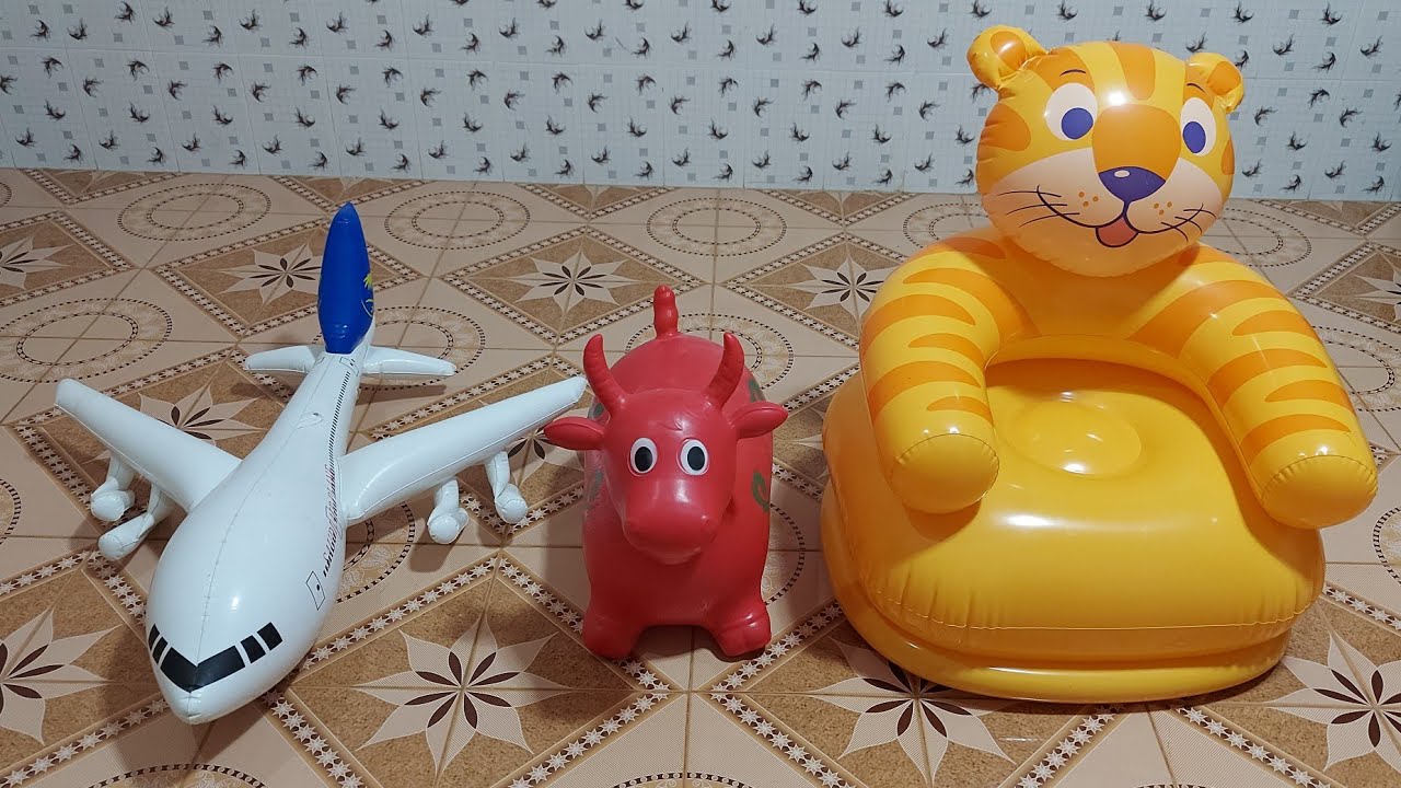 Air toys ( Aeroplane,  Jumping Bull,  Tiger Sofa)