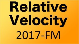 IGCSE - Relative Velocity 2017 Question