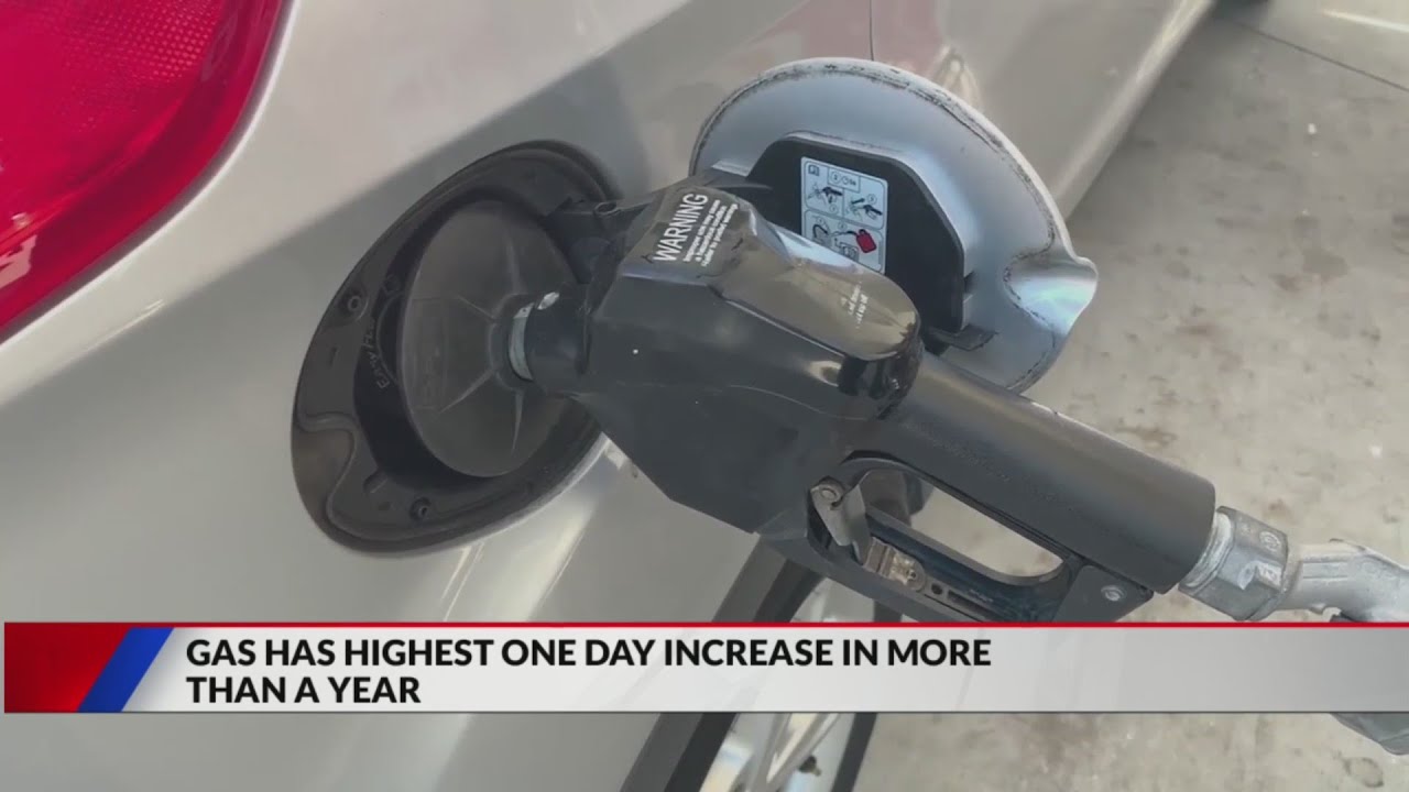 Gas hits highest 1 day increase in more than a year - YouTube