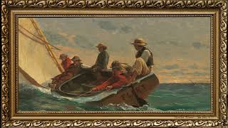 Gold Frame TV screensaver - Art Wallpaper - Homer Classic Painting - 3 HOURS