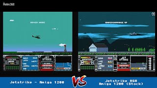 Jetstike Vs Jetstrike Aga - Amiga 1200 - Side By Side Comparison