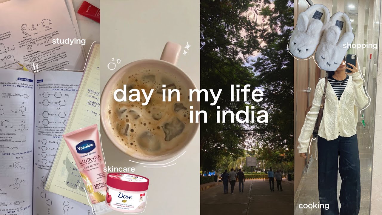 Day in my life ☁️ | aesthetic vlog Indian | living alone for a day | studying | shopping