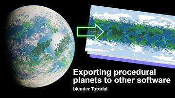 Exporting procedural planet textures to other software - blender Tutorial