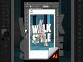 How to create an Outline Text Effect in Illustrator #tong design #adobeillustrator