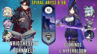 C0 Wriothesley Burnmelt And C0 Clorinde Hyperbloom  Genshin Impact Abyss 65b Floor 12 9 Stars