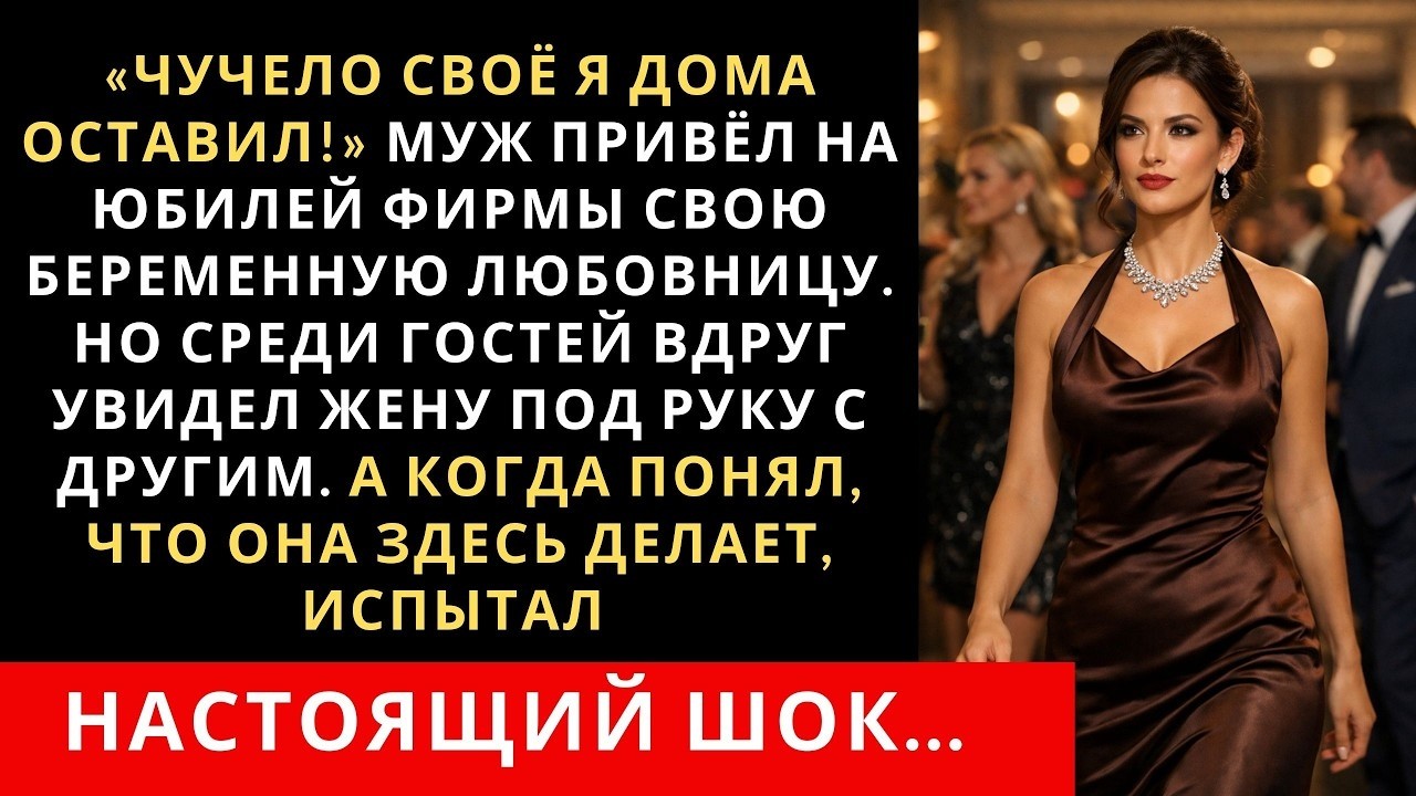«Чучело своё я дома оставил!» Муж привёл на юбилей фирмы свою беременную любовницу. Но среди гостей