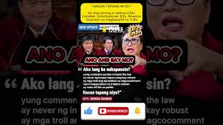 “NASAN TAPANG NIYO”Ito ang tanong ni  Atty. Rowena Guanzon sa magkapatid na Tulfo