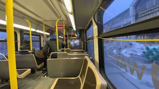Miway 2006 New Flyer D40LFR 0638 | 2 Hurontario (Ride Video)
Thanks for watching! Watch this video in the highest quality possible for the best viewing experience! In this video we take a ride on Mississauga Miway’s route 2 Hurontario, which runs north and south between Miway’s City Centre Transit Terminal & Port Credit Go Station. Route 2 runs 7 days a week 24 hours a day, and is based out of Miway’s Central Parkway Garage. This route uses 40 foot, and 60 foot transit buses.
0638 is a 2006 New Flyer D40LFR and is part of a 53 unit order (0601-0653). These were the first fleet of D40LFR’s purchased by Mississauga Transit, and are currently in the process of retirement. These units are powered with a Cummins 8.3L EPA04 Diesel Turbocharged engine (ISL) and a 4 speed automatic Voith DIWA-864.3E transmission. These units have American Seating Model 6468 seats, and driver controlled heating and cooling.
If you liked this video and would like to see more like it, feel free to leave a comment, Drop a like, or subscribe to this channel if you haven’t already. Feel free to contact me Via Instagram or the comment section of this video if u have any questions regarding this video, the bus, or the channel.
Thank you for tuning in, hope to see you on the next one!
Recorded in 4K 60FPS
Follow me on Instagram !
https://www.instagram.com/ontario_transit/?hl=en Miway 2006 New Flyer D40LFR 0638 | 2 Hurontario (Ride Video)