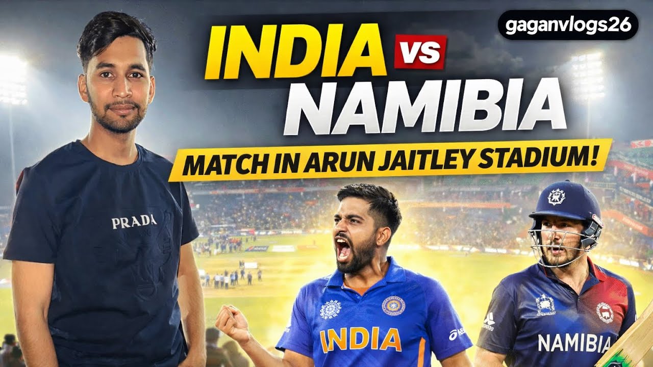 😍 Arun Jaitley Stadium LIVE Experience | India vs Namibia | gaganvlogs26