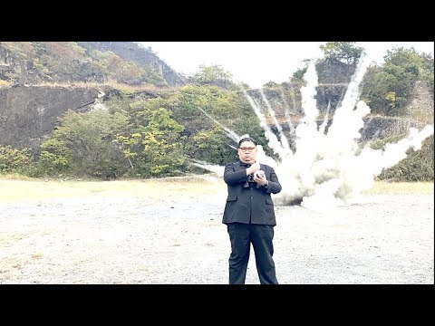 金正恩セメント爆破 [フリー素材]