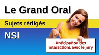 🎤 Grand oral - Bac 2026 - ✍️ Exemples rédigés en 💻 NSI - Anticipation des interactions - 5/9