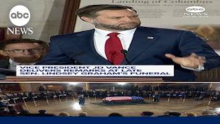 Vice President JD Vance delivers remarks at late Sen. Lindsey Graham's funeral