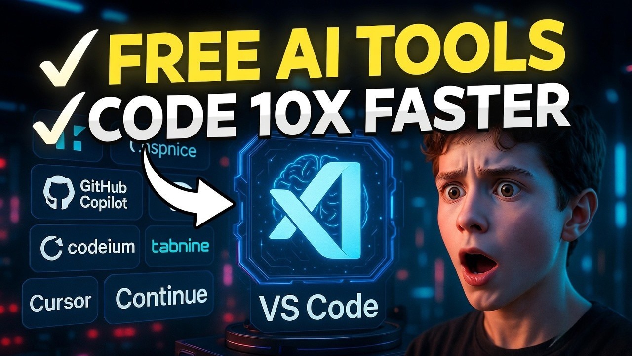 🚀 Top 5 FREE AI Extensions for VS Code (2026) 🤯 Every Developer Must ...