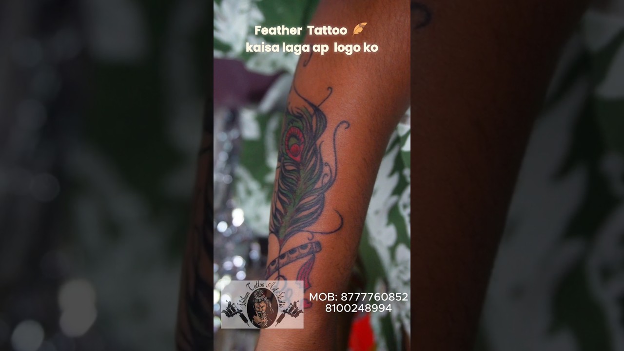 feather tatoo kaisa laga dost 🥰✌️